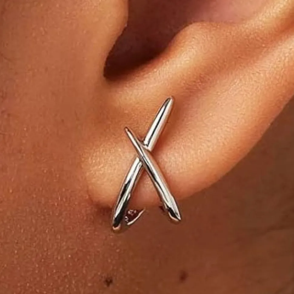 Boucles d'oreille minimaliste argent