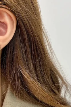 Boucles d’oreilles cœur bordeaux