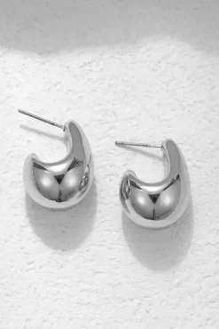 Boucles d'oreilles goutte d'eau argent