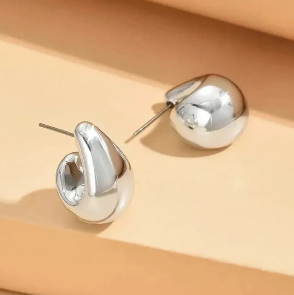 Boucles d'oreilles goutte d'eau argent
