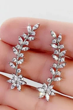 Boucles d'oreilles grimpantes zircons