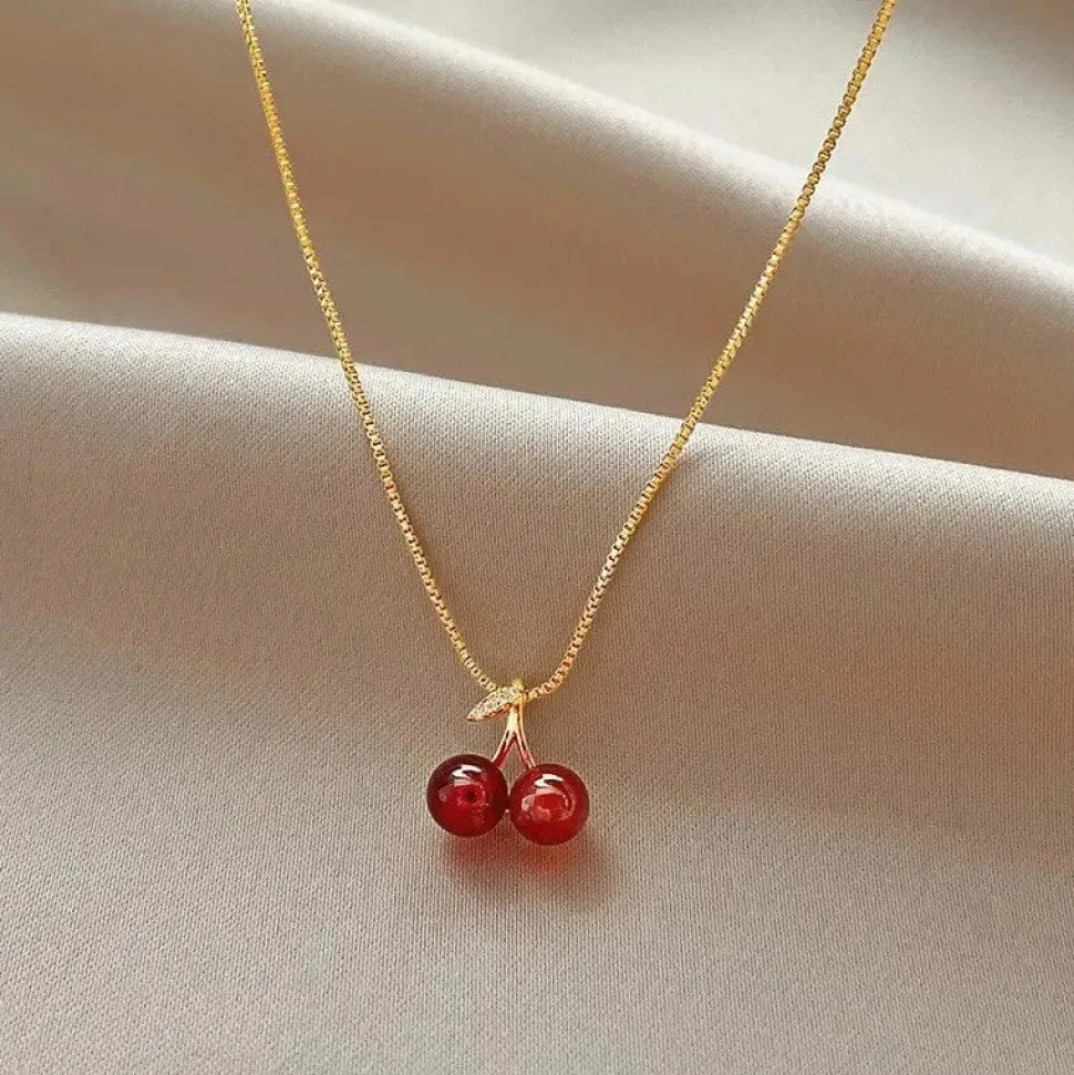Collier cerise or