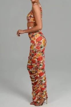 Ensemble robe fleurie chic