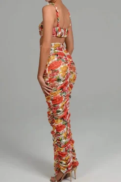 Ensemble robe fleurie chic
