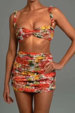 Ensemble robe fleurie chic