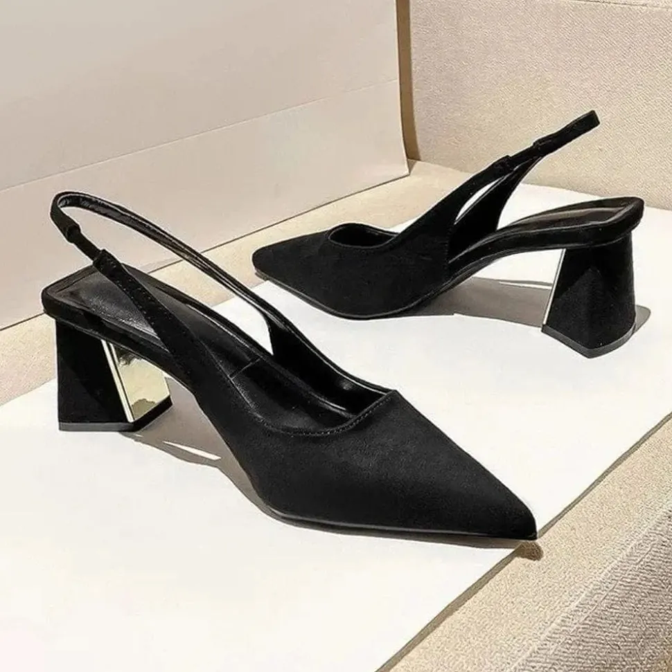 Escarpins noirs slingback