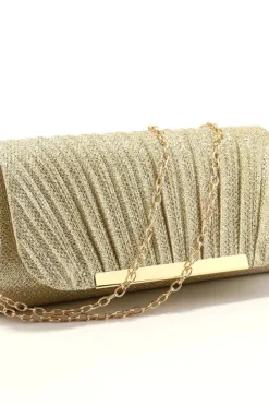 Pochette dorée à paillettes