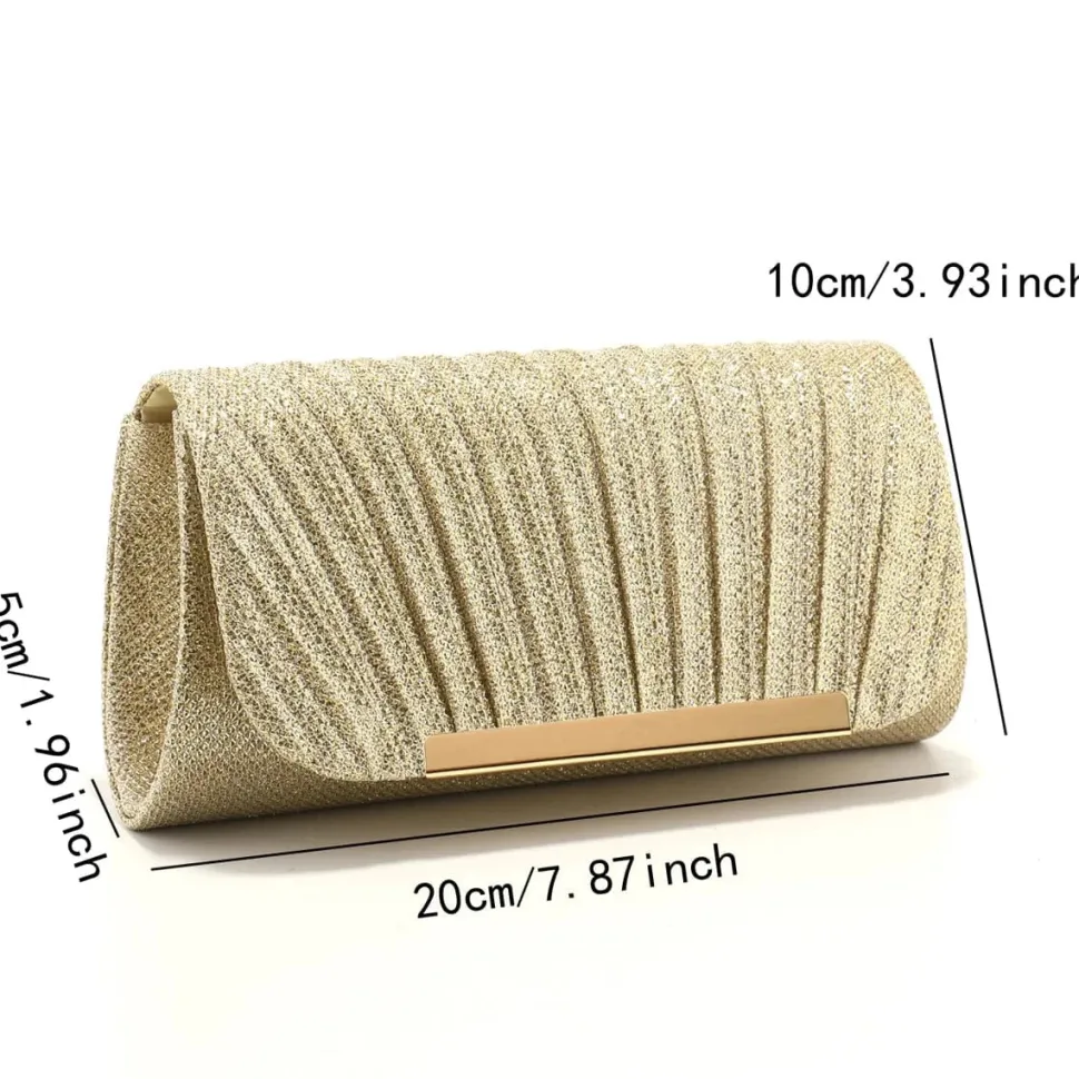 Pochette dorée à paillettes