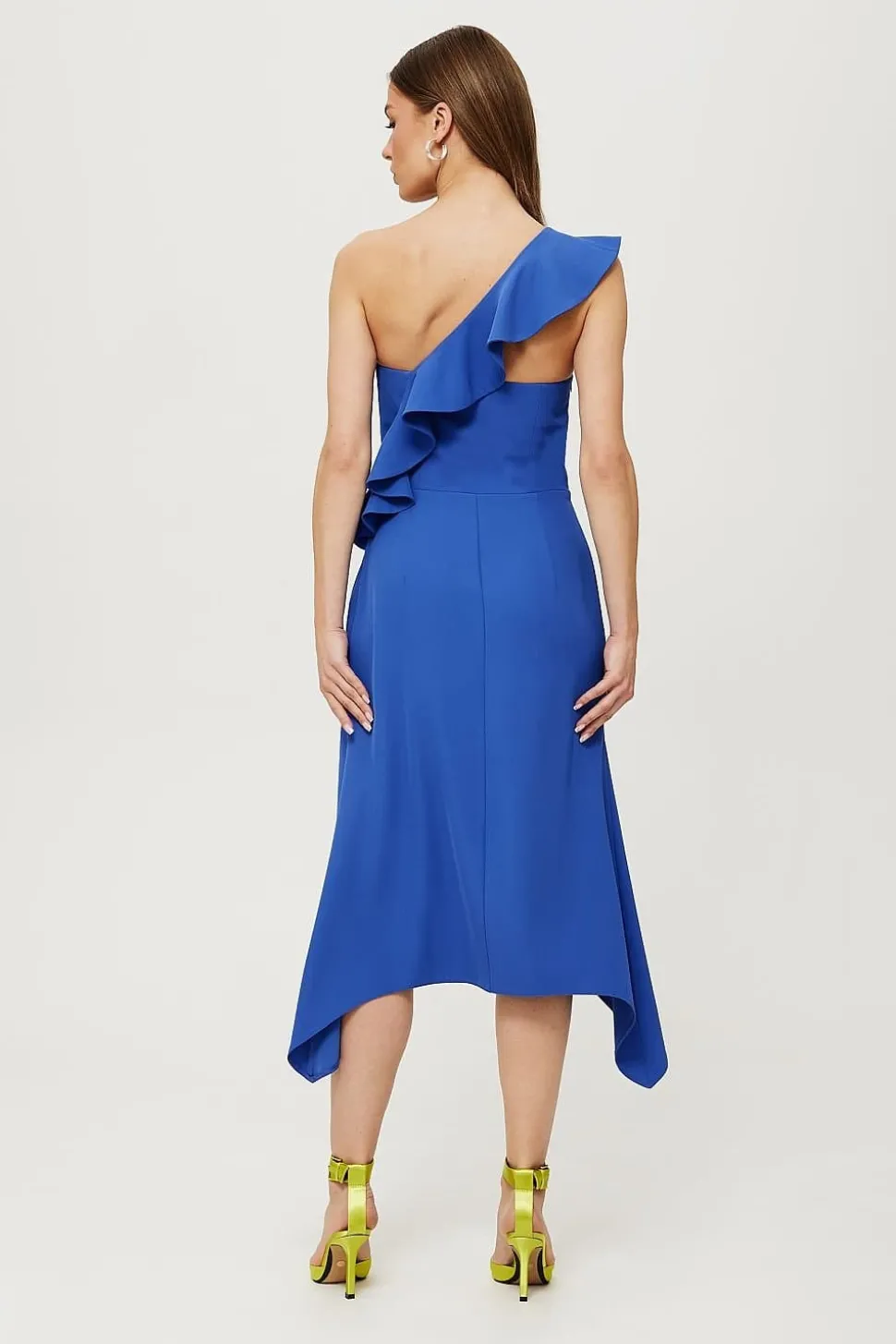 Robe asymétrique bleue
