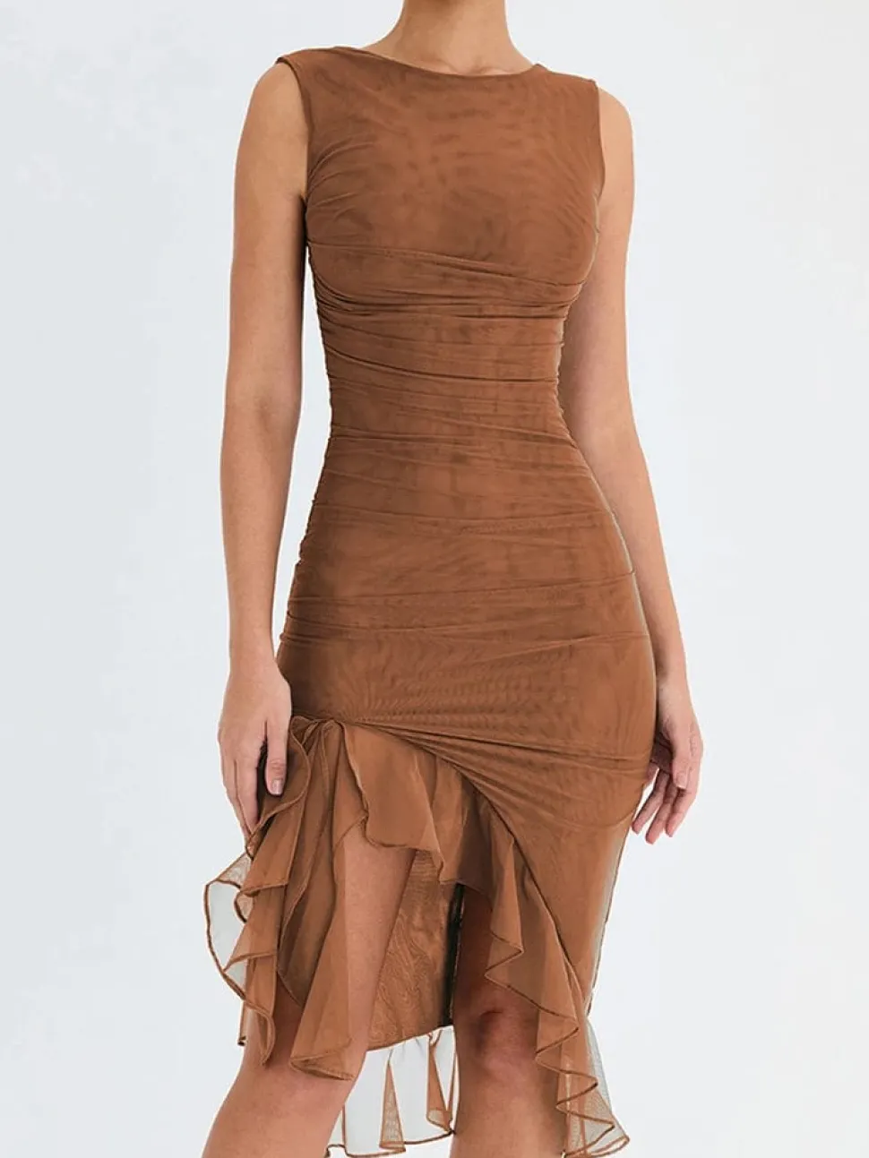 Robe asymétrique drappée élégante