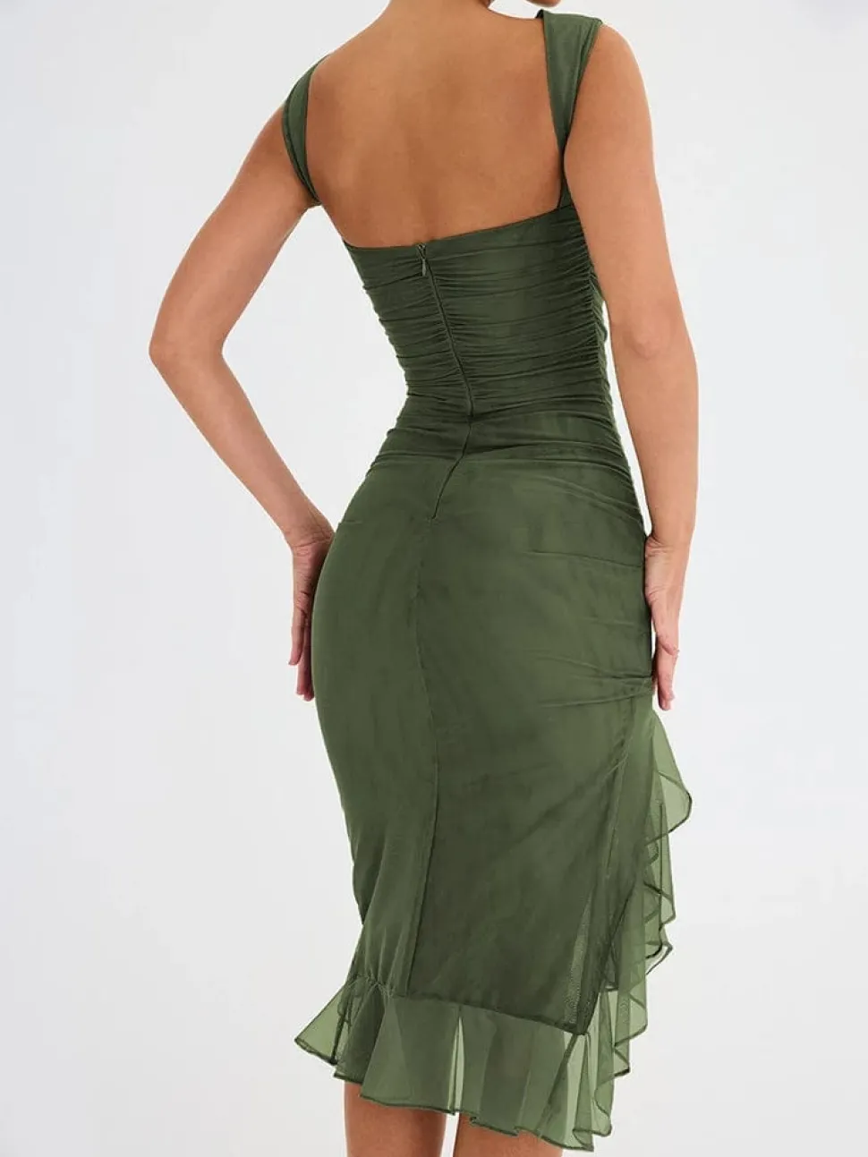 Robe asymétrique drappée élégante