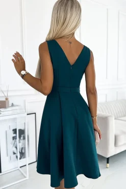 Robe asymétrique verte