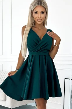 Robe asymétrique verte