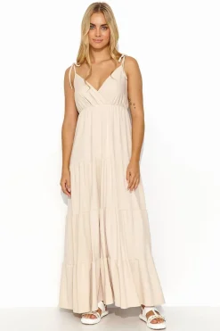 Robe beige style empire