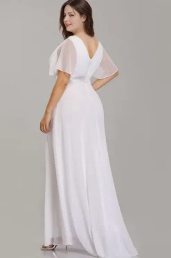 Robe blanche longue grande taille pour mariage