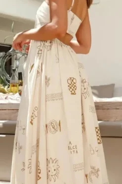 Robe bohème dos nu évasée
