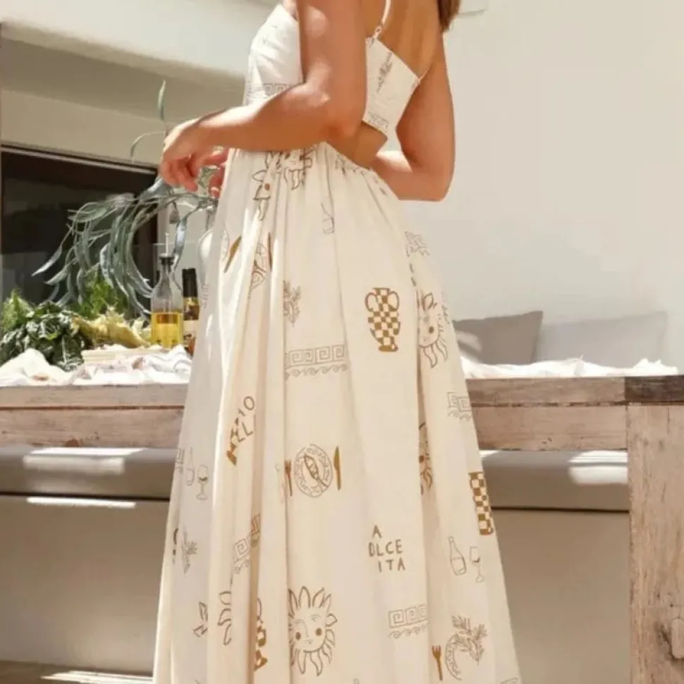 Robe bohème dos nu évasée