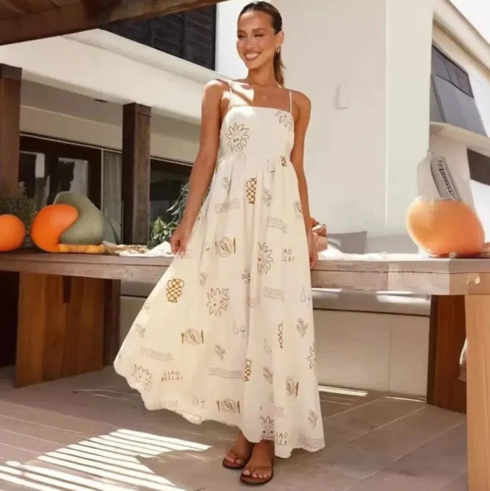 Robe bohème dos nu évasée