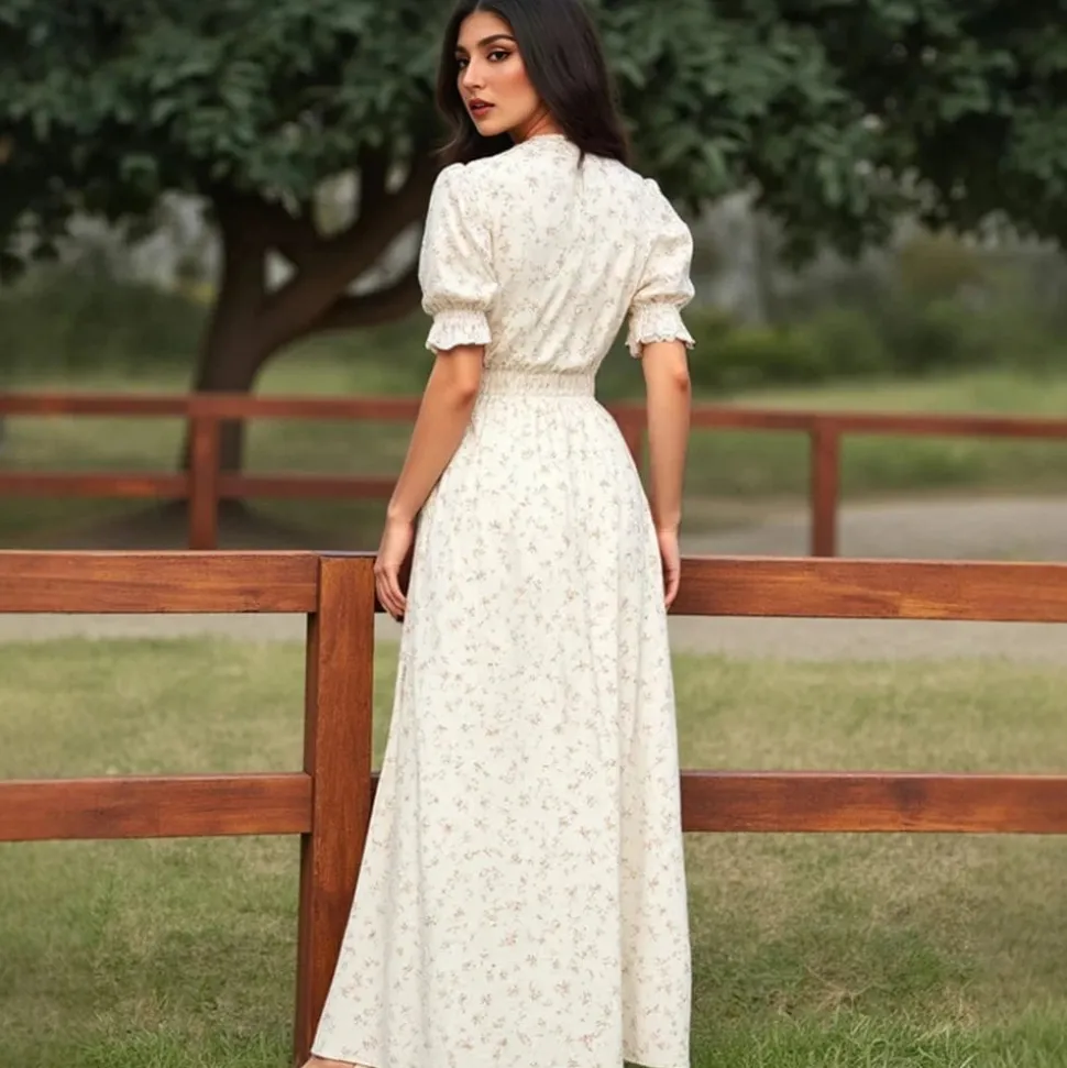Robe bohème longue florale