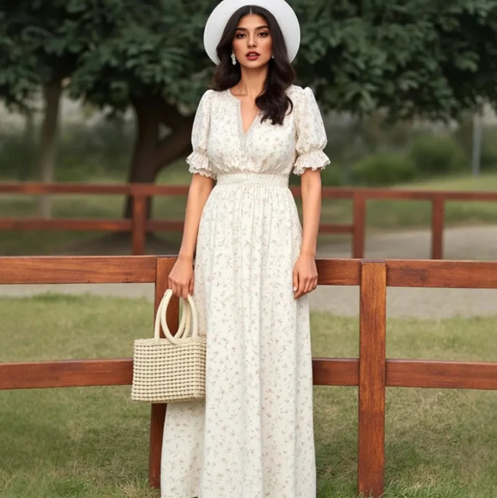 Robe bohème longue florale
