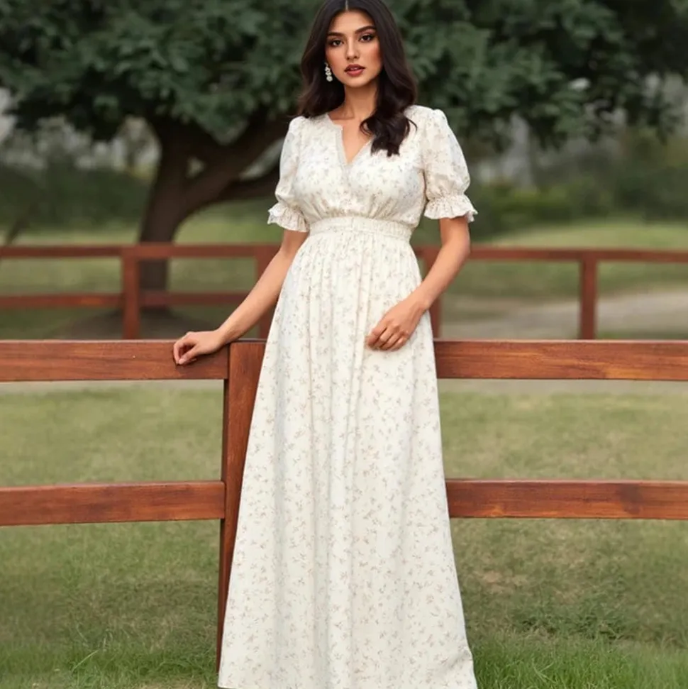Robe bohème longue florale