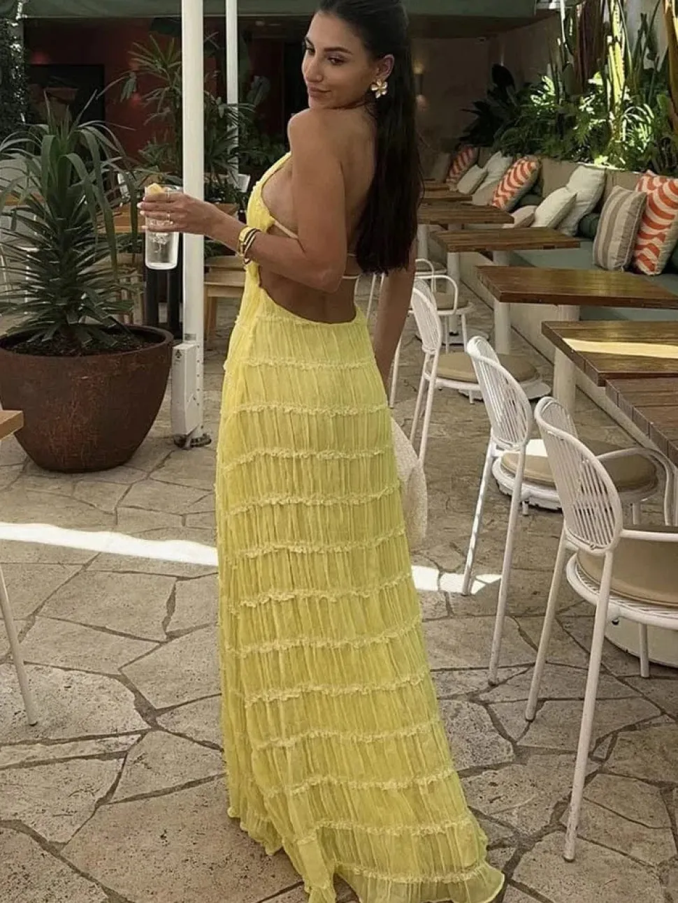 Robe bohème maxi dos nu