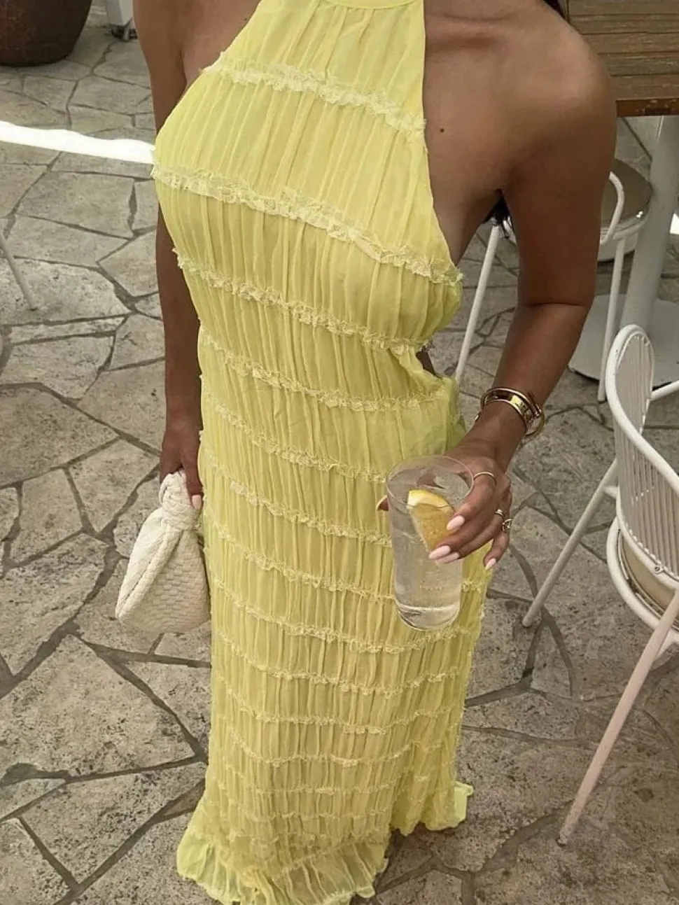 Robe bohème maxi dos nu