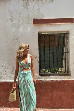 Robe bohème été fendue dos nu