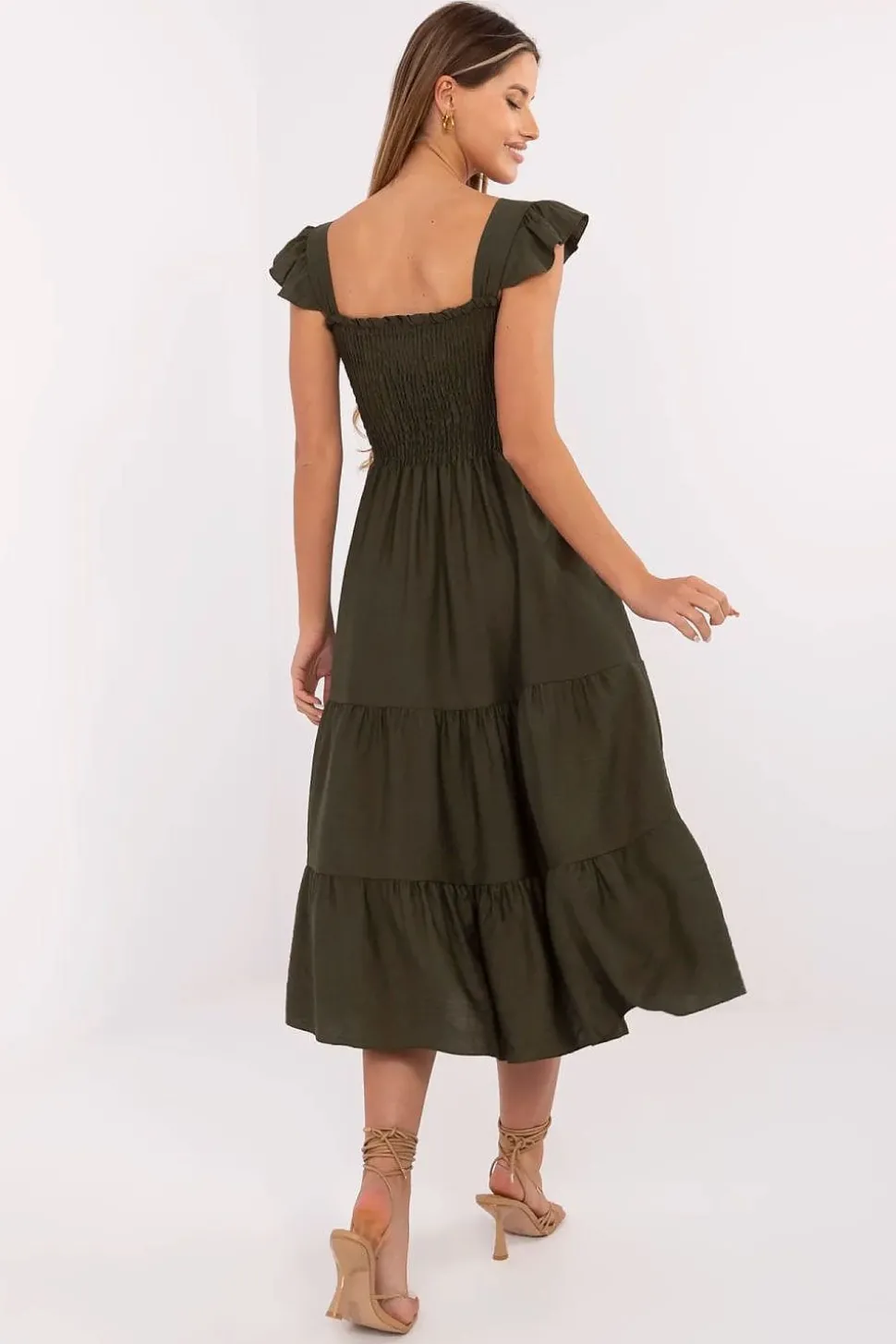 Robe bohème été midi fluide femme