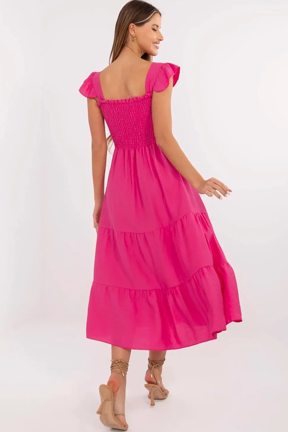 Robe bohème été midi fluide femme