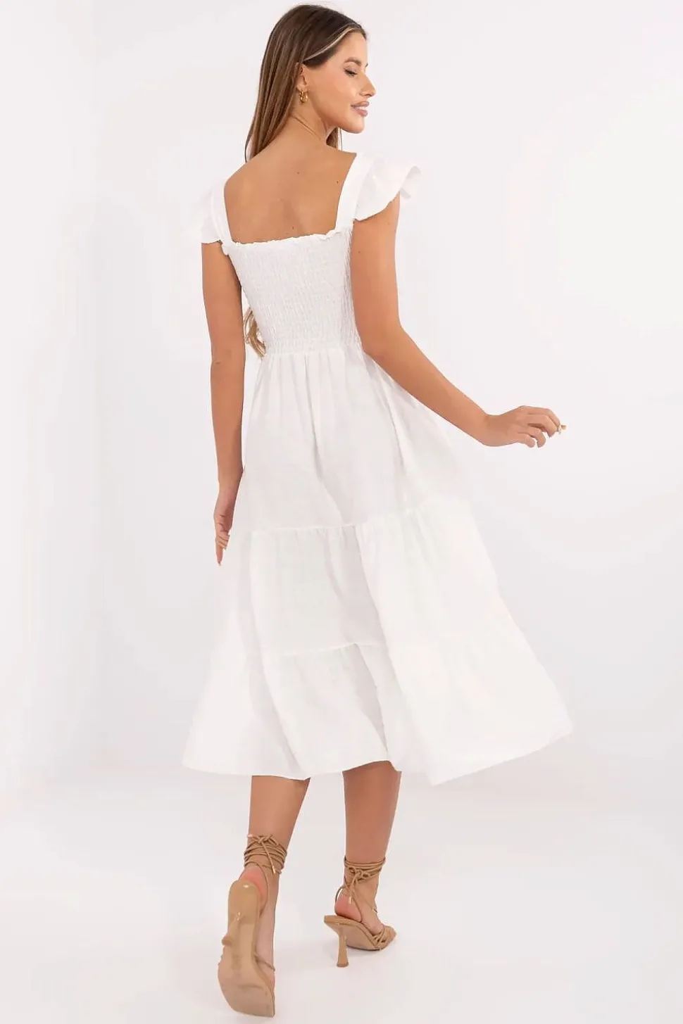 Robe bohème été midi fluide femme