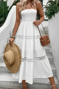 Robe bustier bohème midi pour été