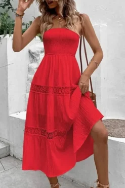 Robe bustier bohème midi pour été
