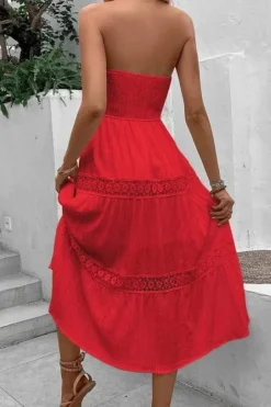 Robe bustier bohème midi pour été