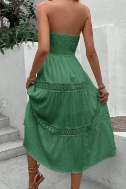 Robe bustier bohème midi pour été