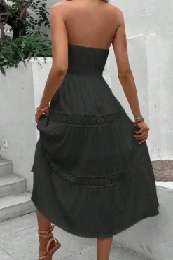 Robe bustier bohème midi pour été