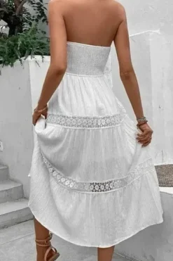Robe bustier bohème midi pour été