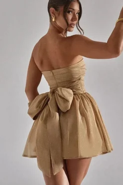 Robe bustier courte à paillette