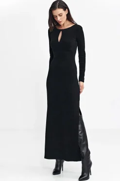 Robe casual longue fendue