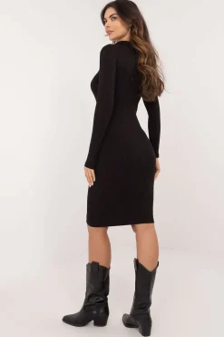 Robe casual moulante manches longues