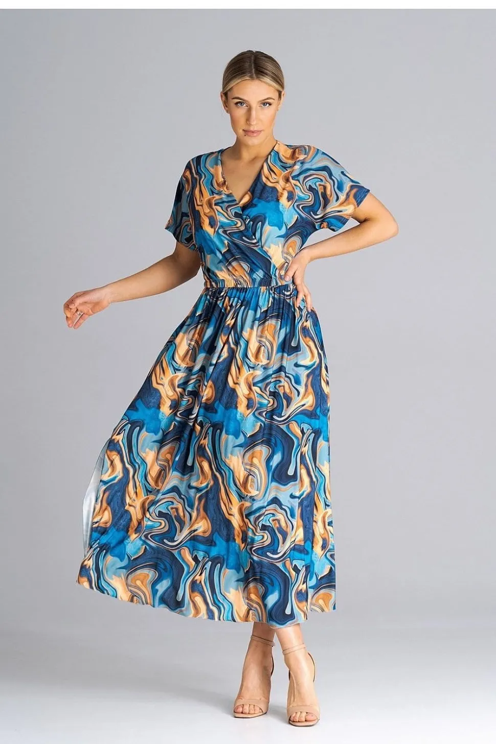 Robe casual pour été longue manches courtes