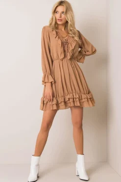 Robe champêtre courte manche longue