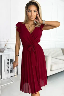 Robe cocktail bordeaux