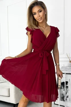 Robe cocktail bordeaux