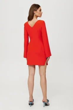 Robe cocktail rouge