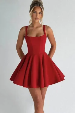 Robe corset courte évasée