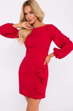 Robe courte dos nu manche longue