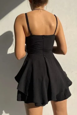 Robe courte été drapée fluide