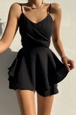 Robe courte été drapée fluide