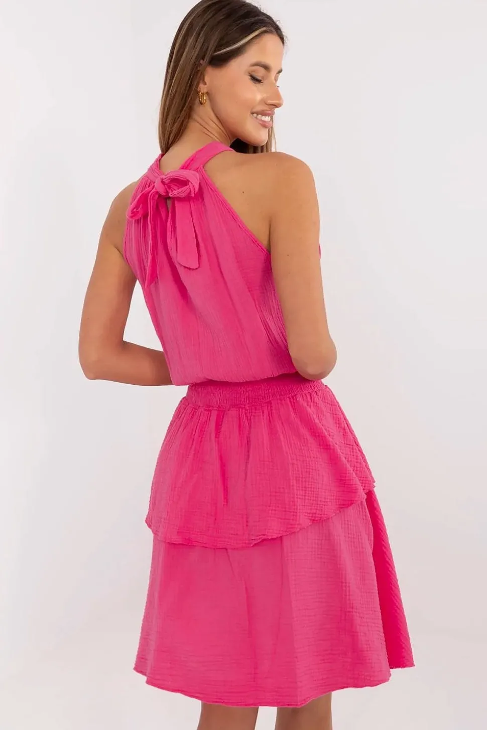 Robe courte été trapèze sans manches